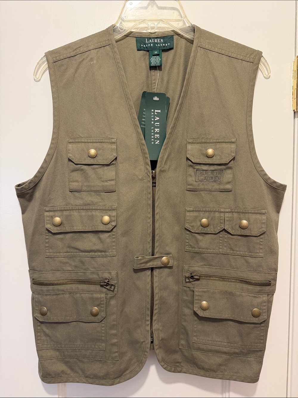Lauren Ralph Lauren Men's Olive Utility Field Vest utility